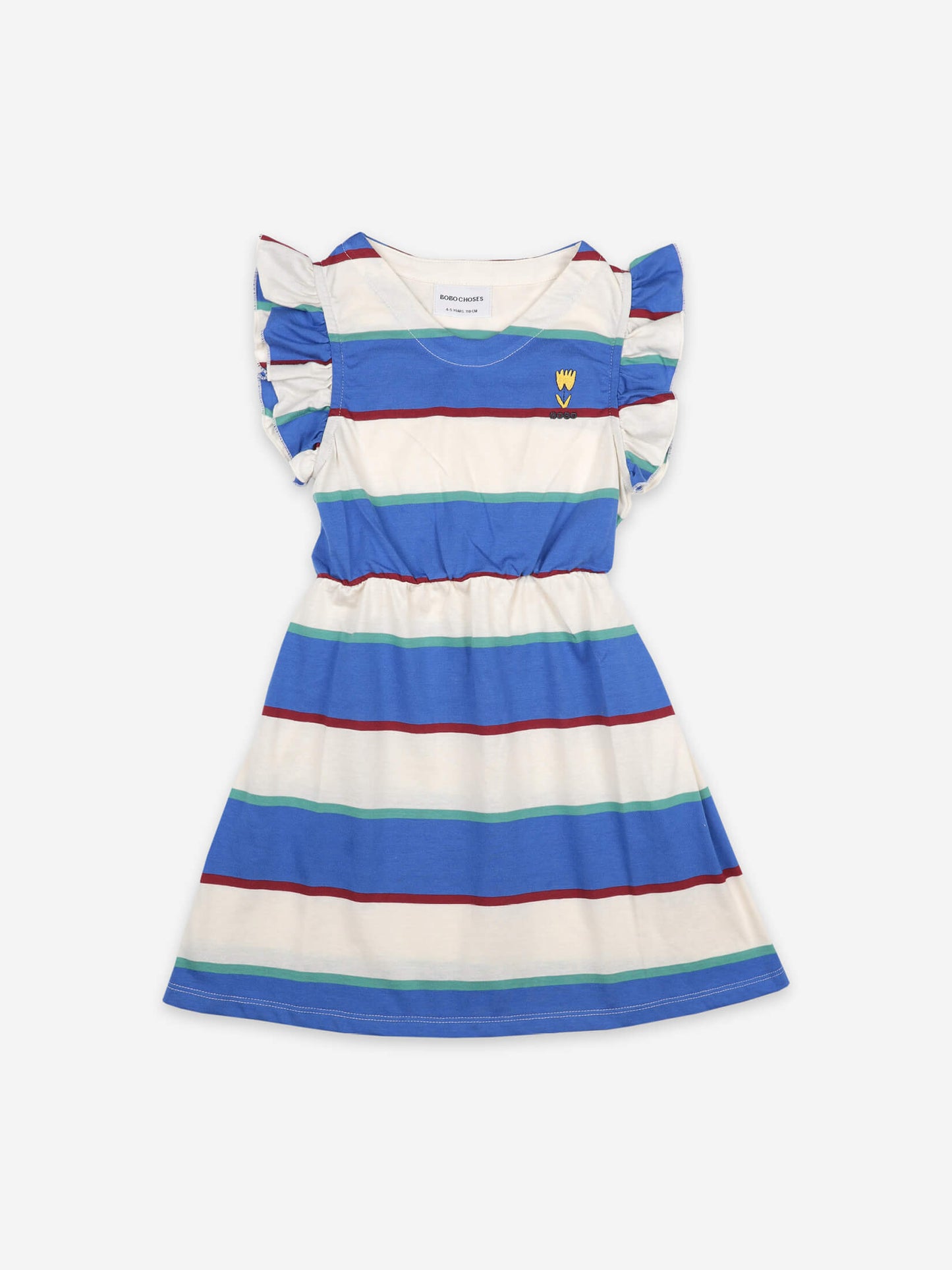 Stripes Jersey Ruffle Dress