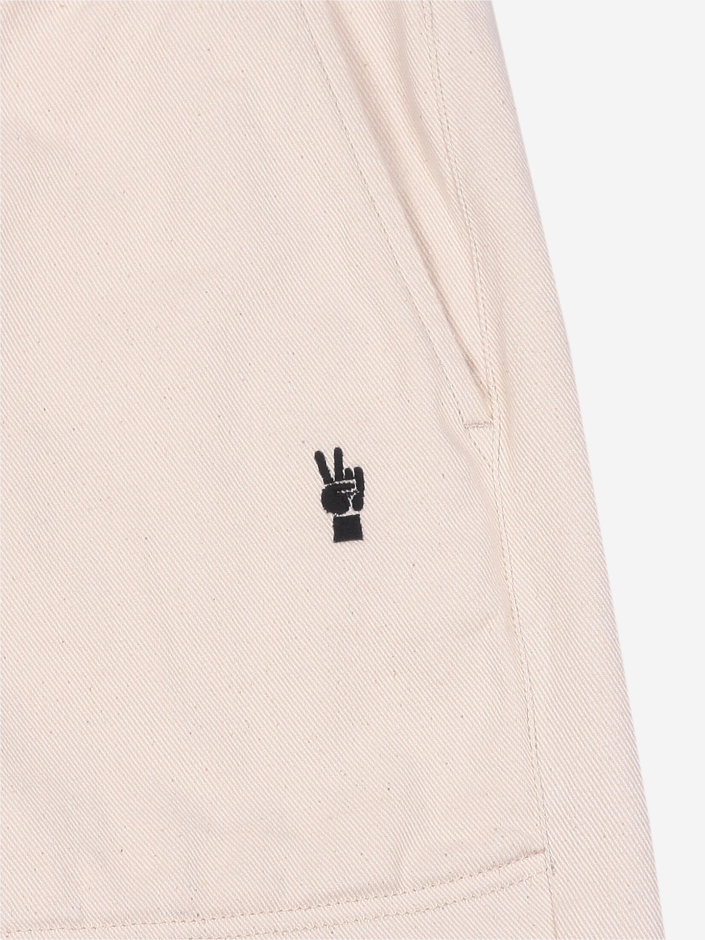 Fingers Crossed Embroidery Straight Jean