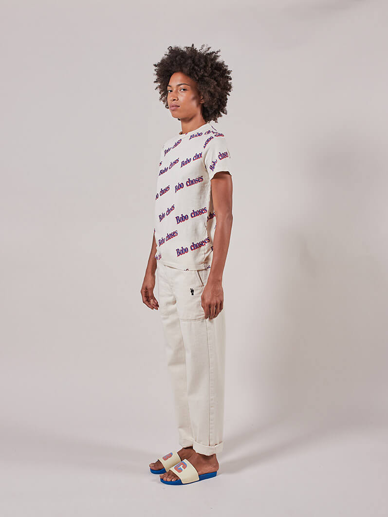 Fingers Crossed Embroidery Straight Jean