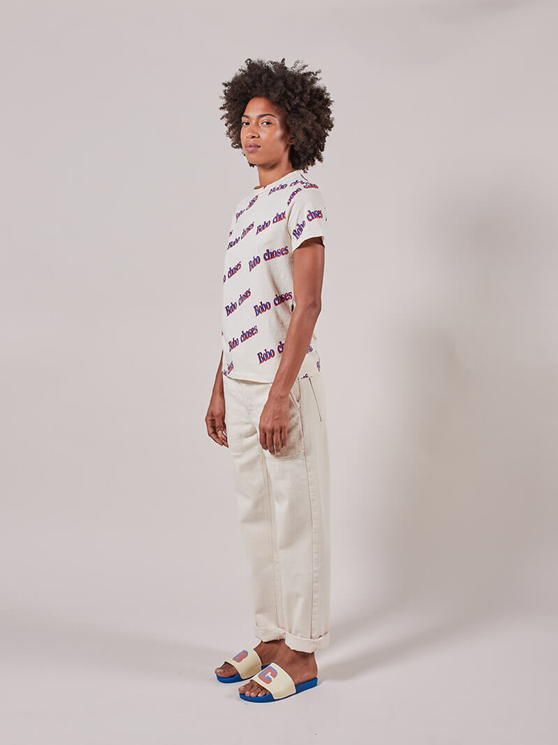 Fingers Crossed Embroidery Straight Jean