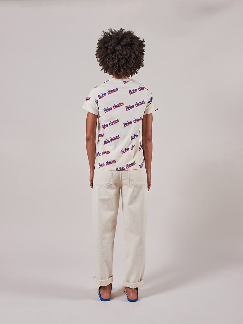 Fingers Crossed Embroidery Straight Jean