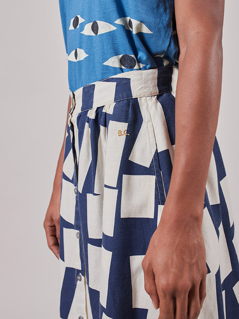 Shadow Knee Lenght Skirt