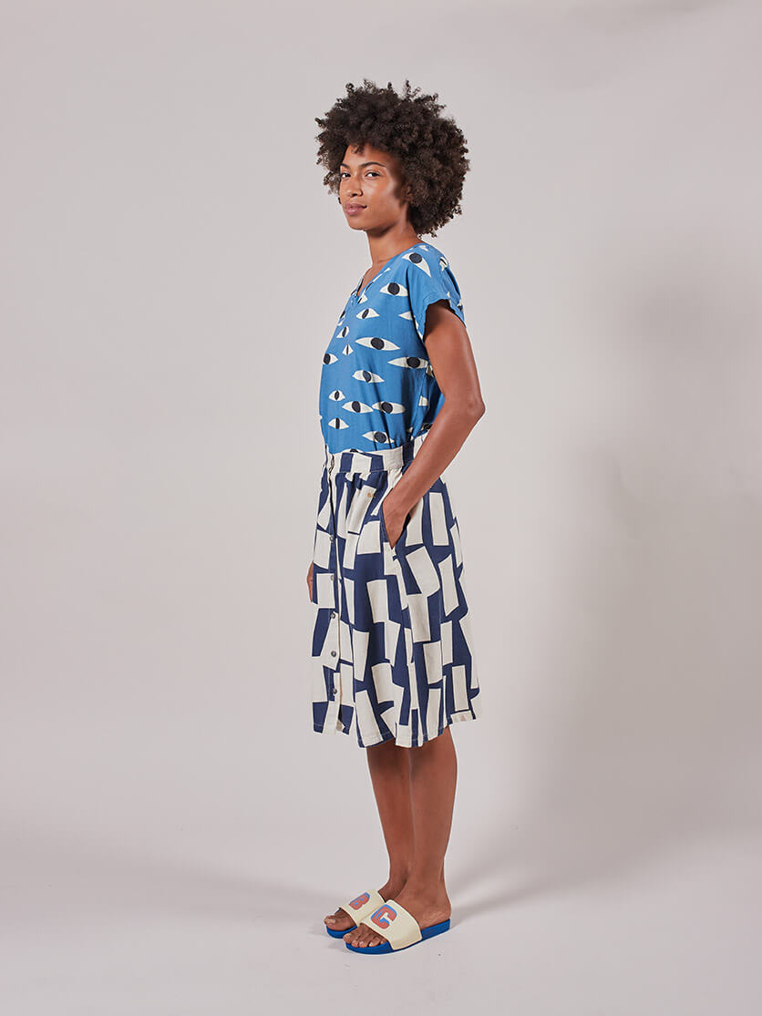 Shadow Knee Lenght Skirt