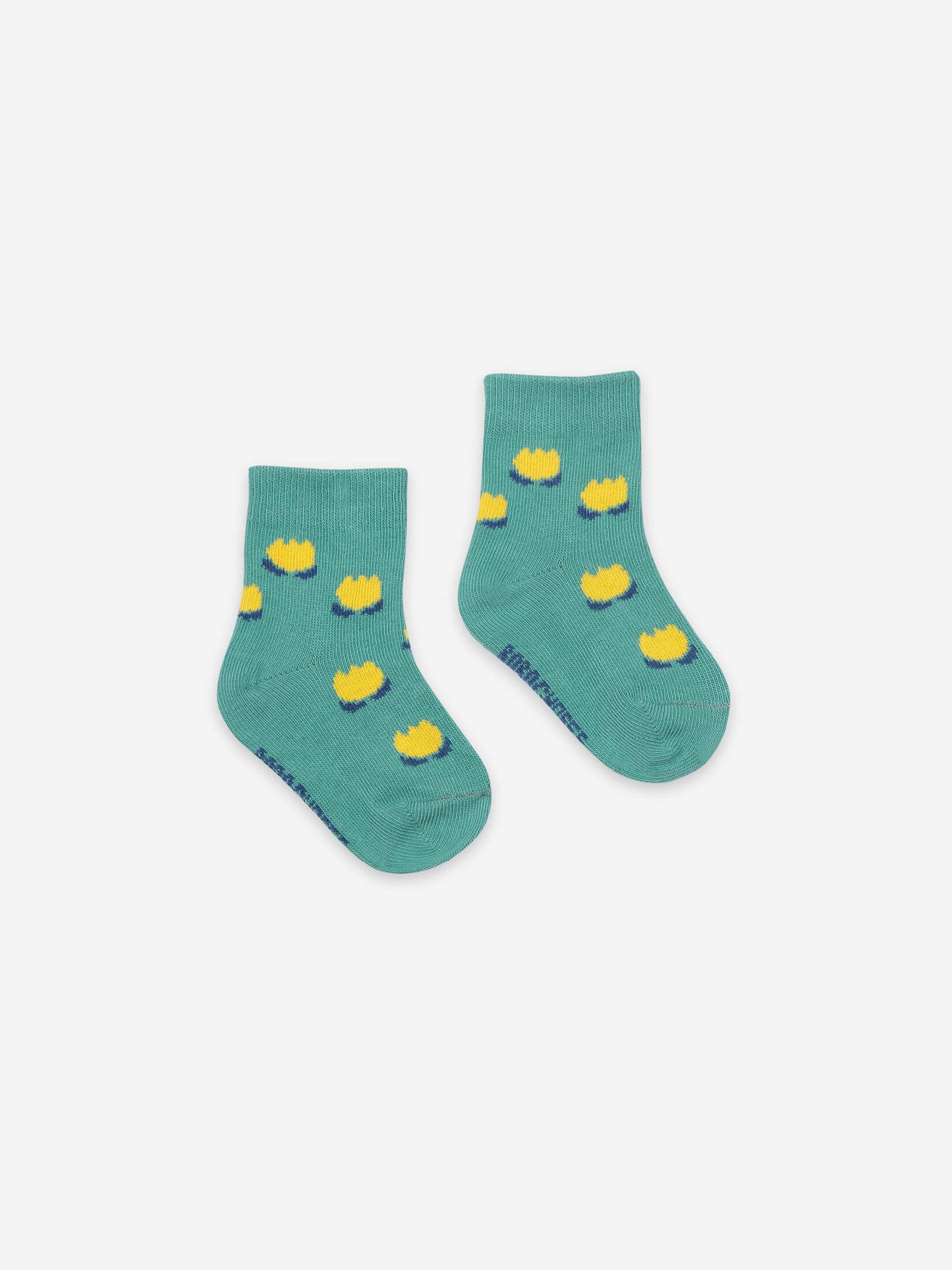 Chocolate flowers Green Baby Socks