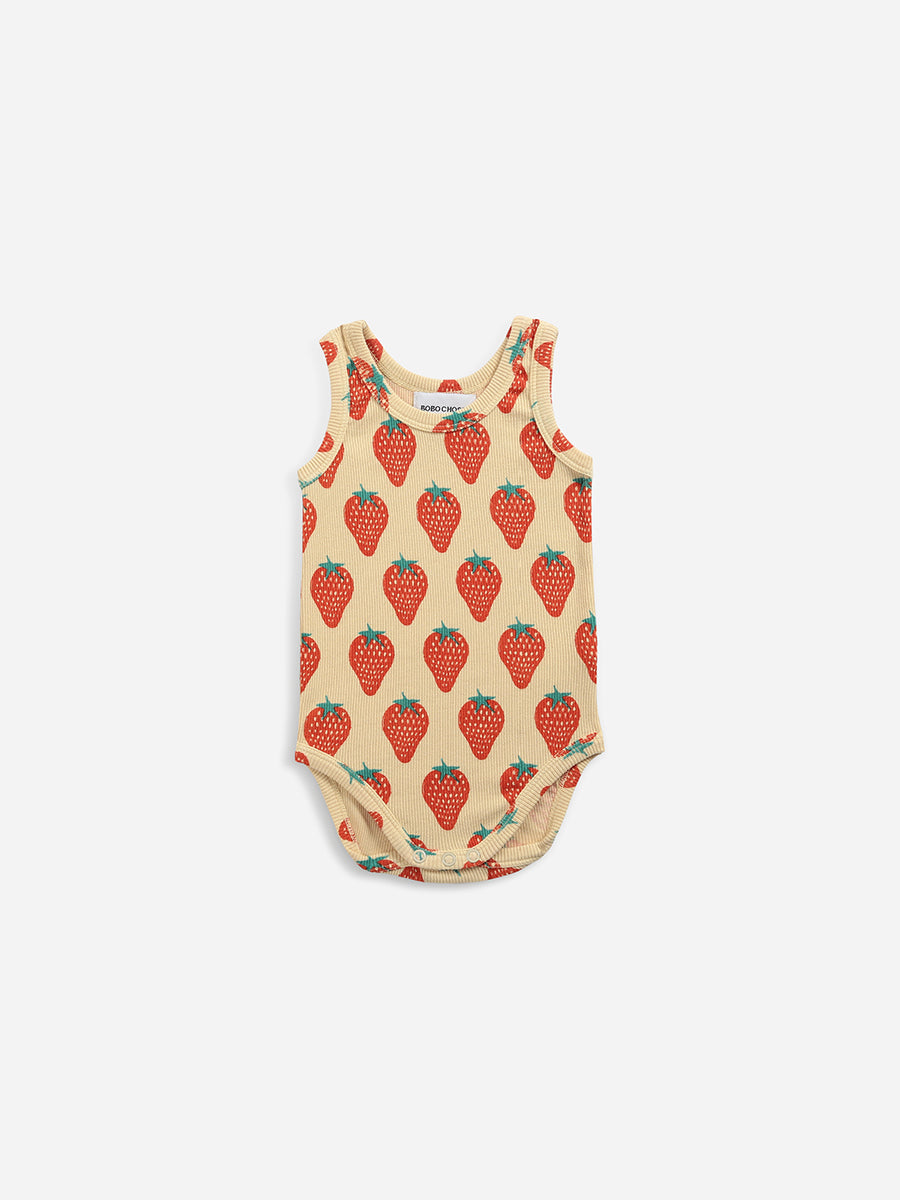 Strawberry all over sleeveless body