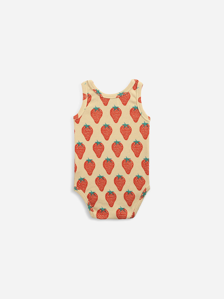Strawberry all over sleeveless body