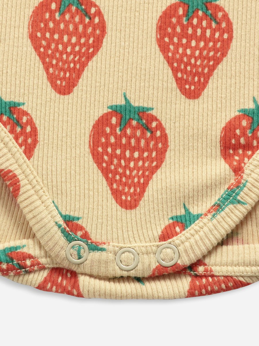 Strawberry all over sleeveless body