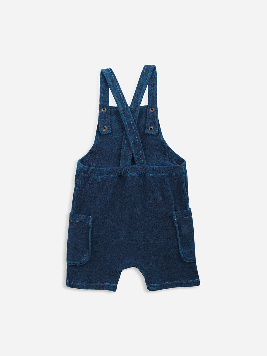 Sniffy Dog Patch terry fleece dungaree
