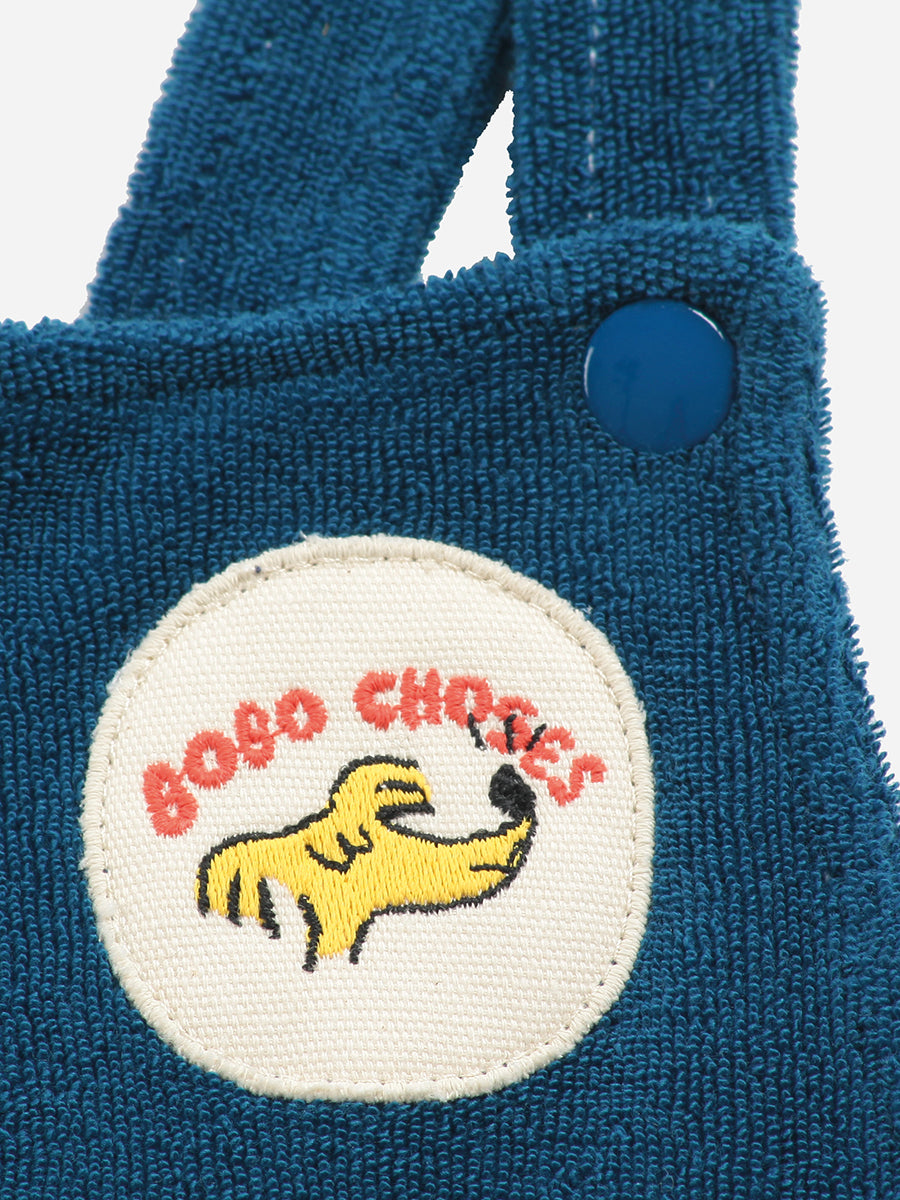 Sniffy Dog Patch terry fleece dungaree