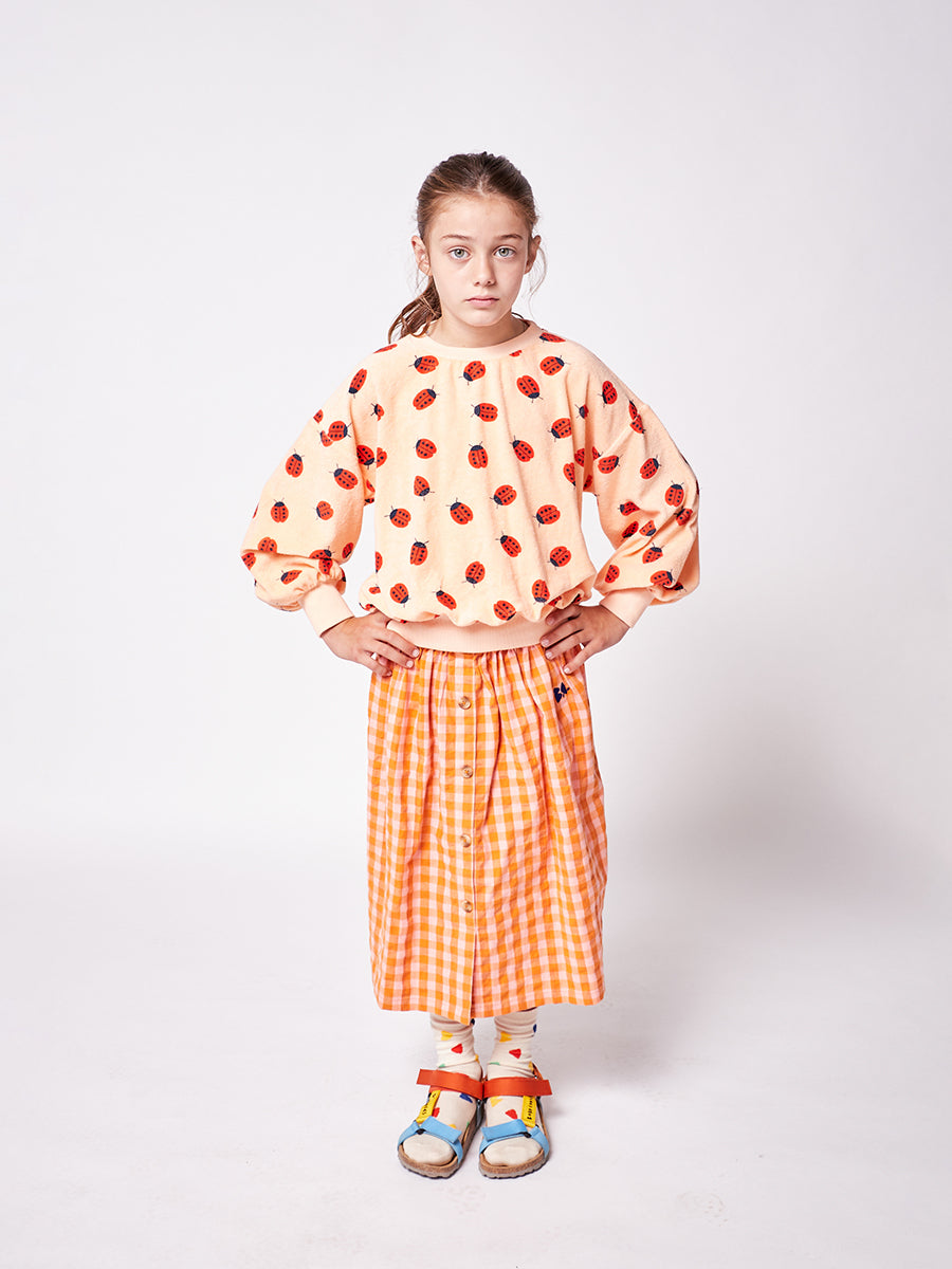 Ladybug all over terry sweatshirt