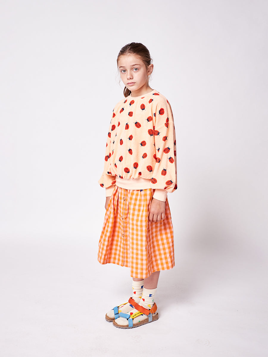 Ladybug all over terry sweatshirt