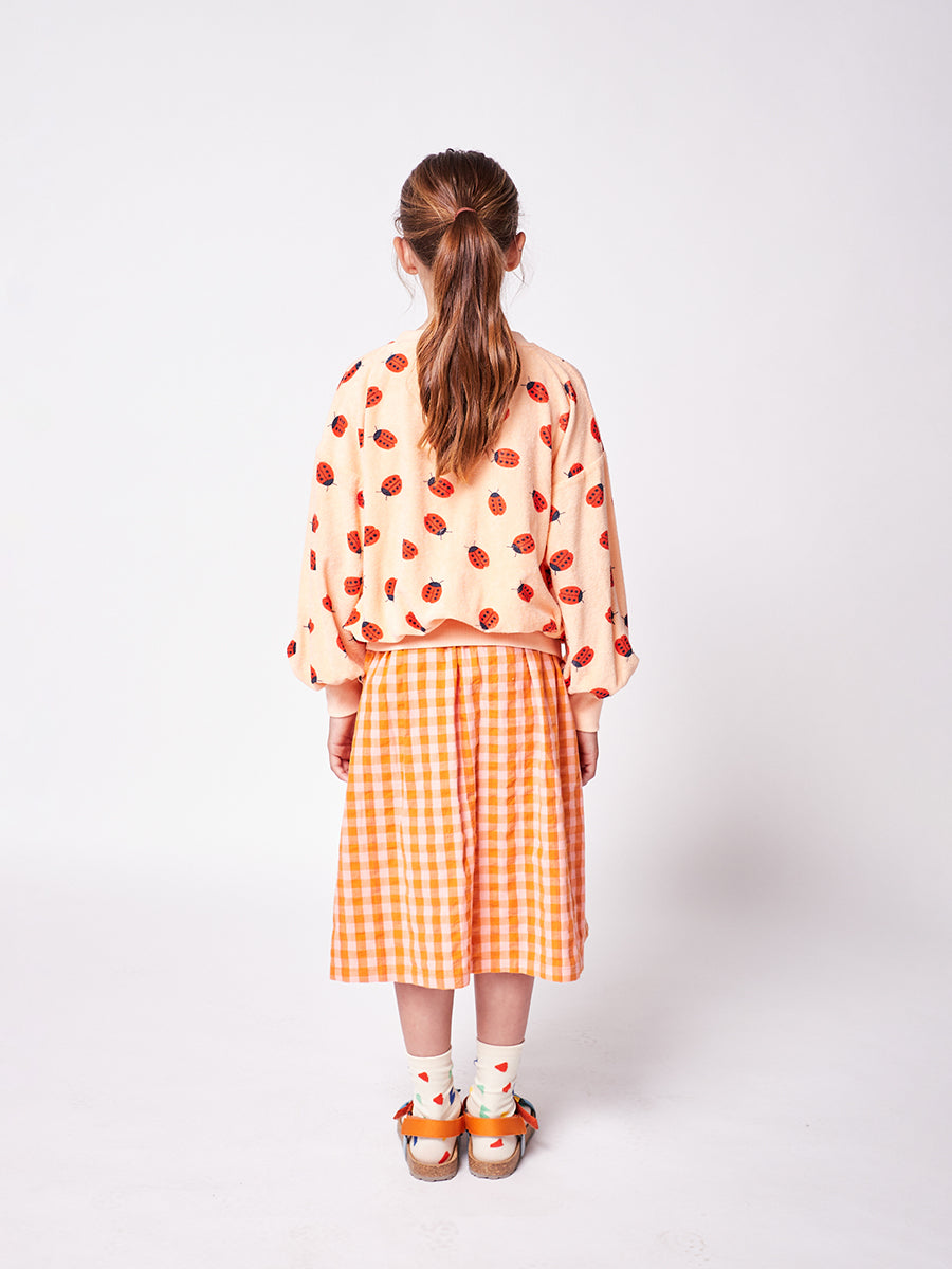 Ladybug all over terry sweatshirt