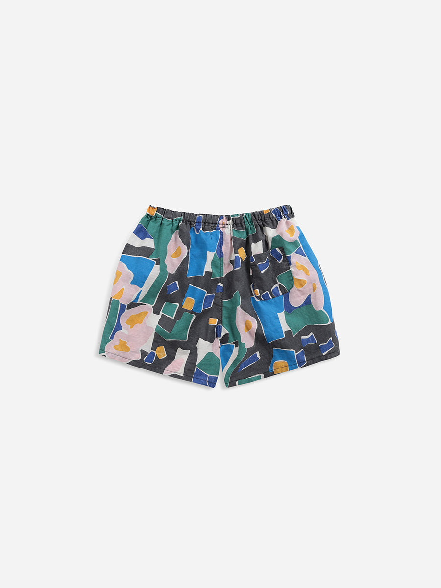 Stains all over woven shorts
