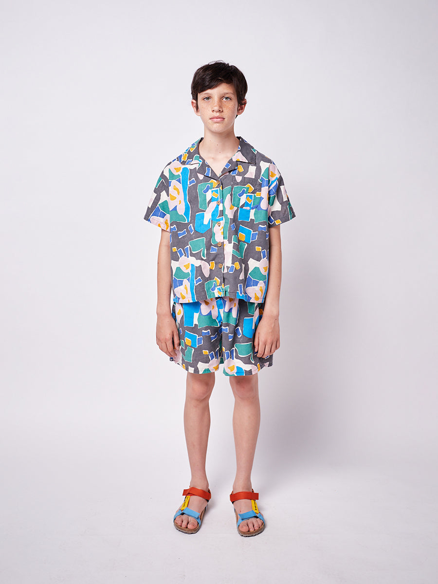 Stains all over woven shorts