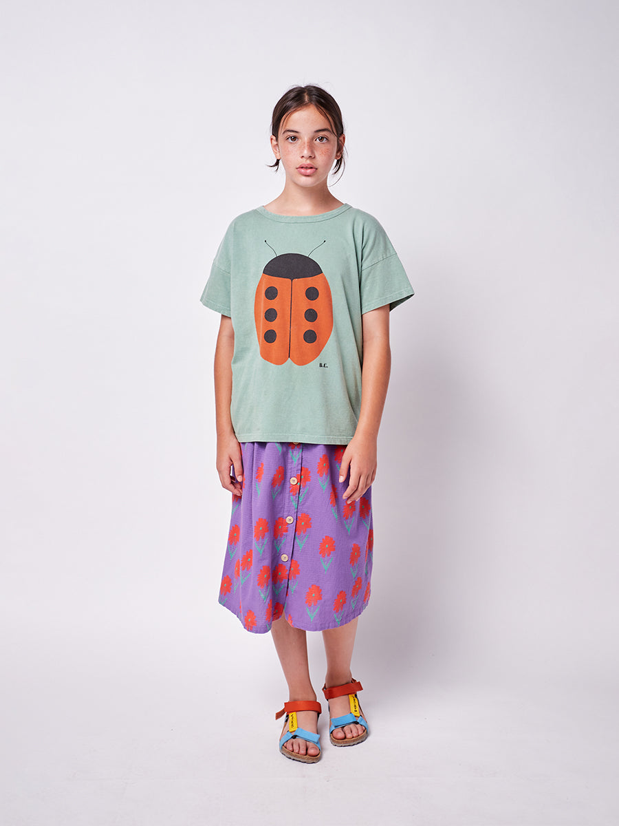 Petunia all over buttoned woven midi skirt