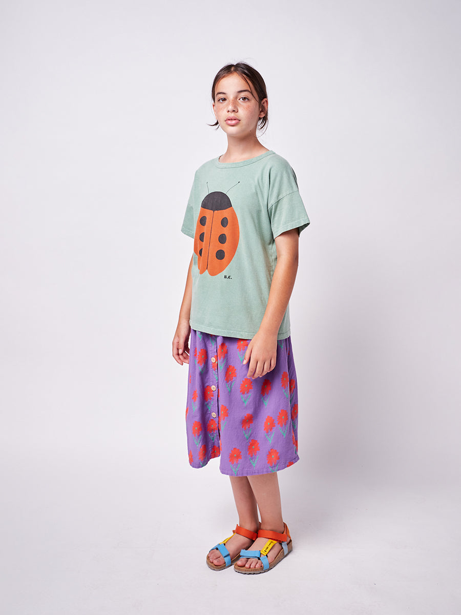 Petunia all over buttoned woven midi skirt