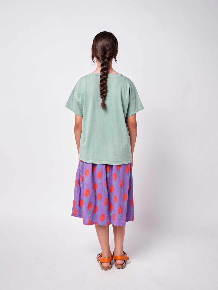 Petunia all over buttoned woven midi skirt
