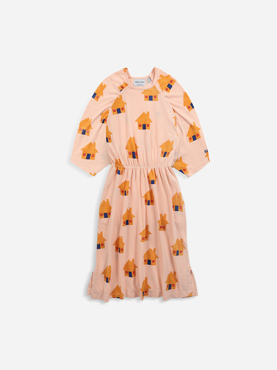 Brick House all over long sleeve dress