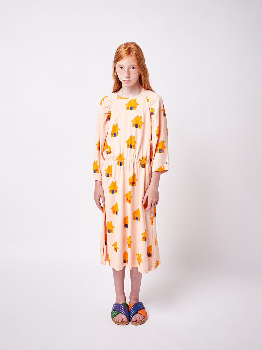 Brick House all over long sleeve dress