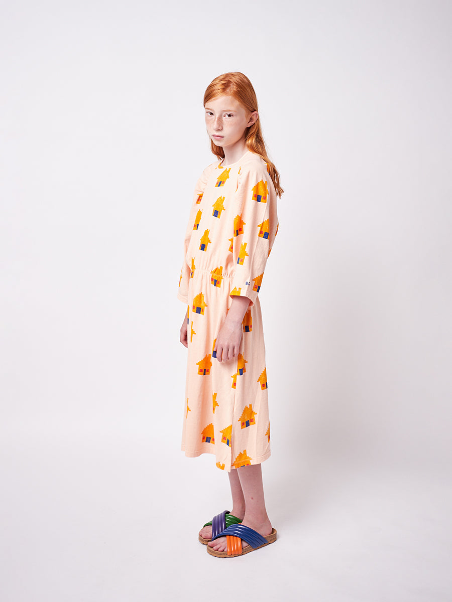 Brick House all over long sleeve dress