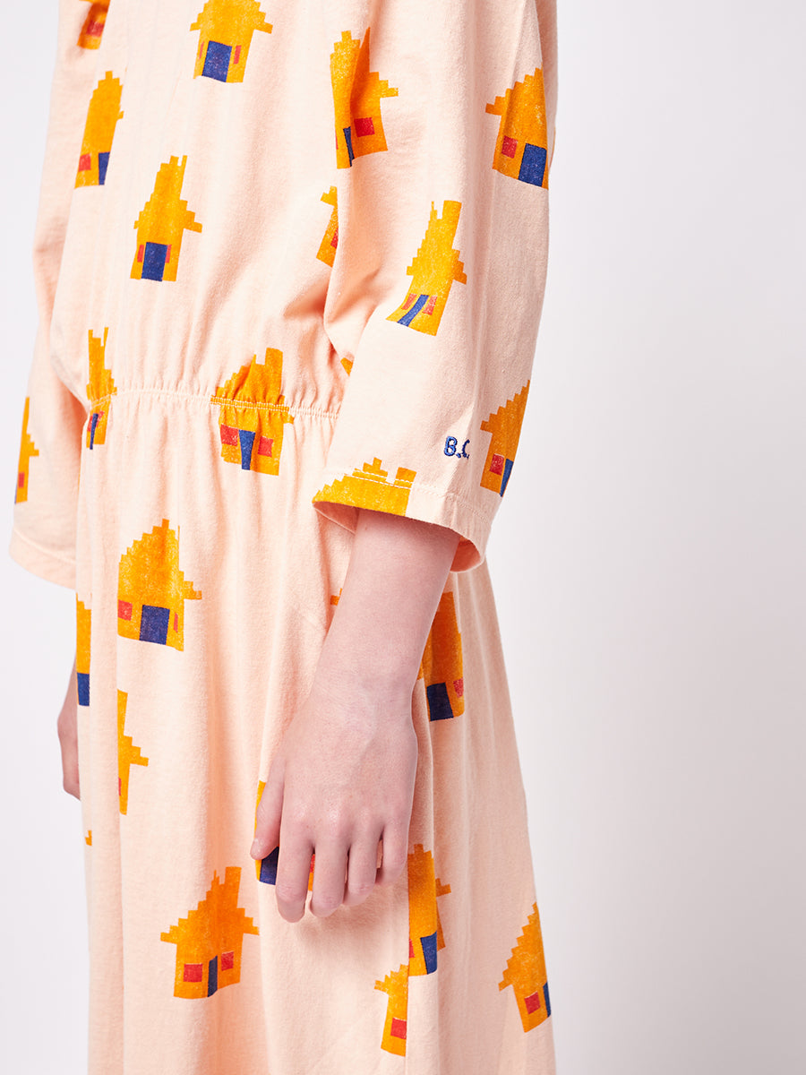 Brick House all over long sleeve dress