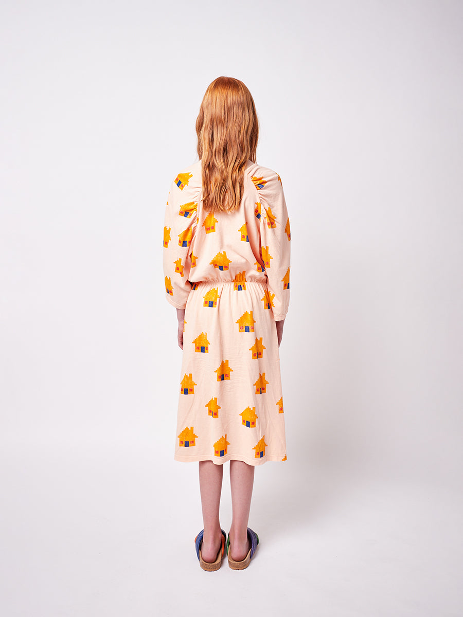 Brick House all over long sleeve dress