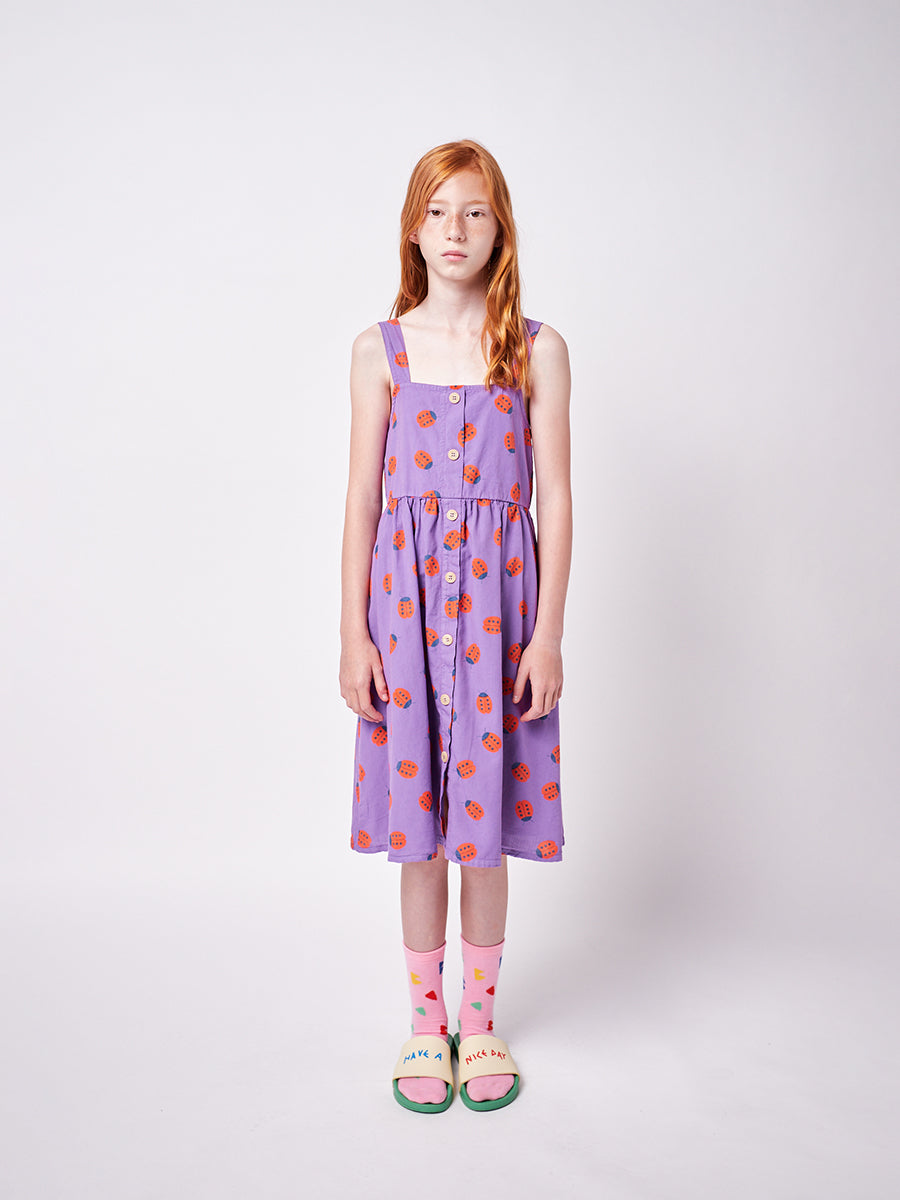 Ladybug all over woven dress