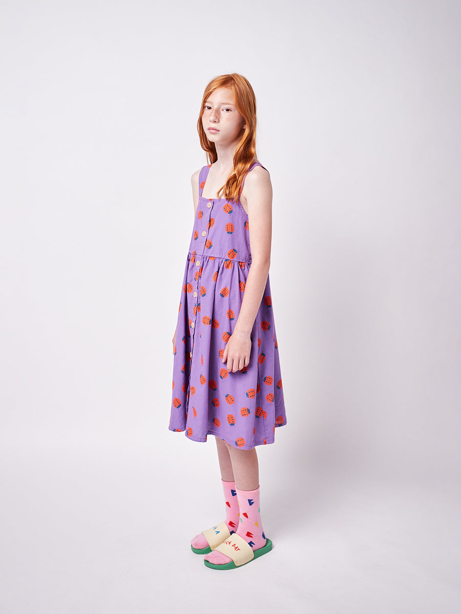 Ladybug all over woven dress