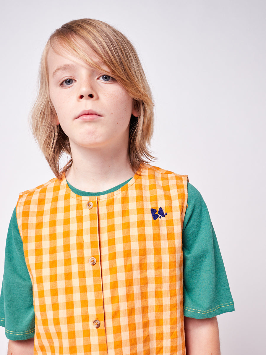 Vichy woven overall