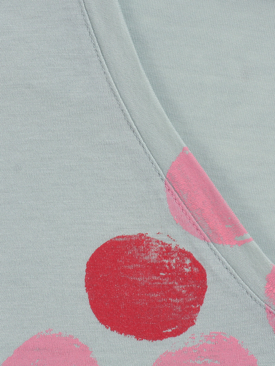 Flowers V-neck loose T-shirt