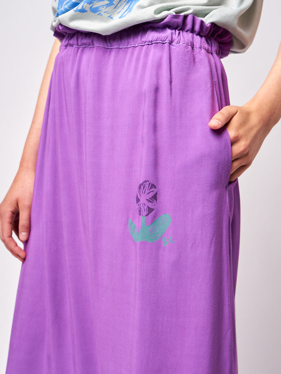 Flowers V-neck loose T-shirt