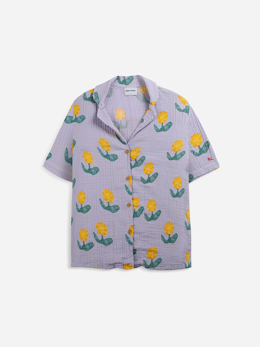 Wallflowers all over short sleeve shirt