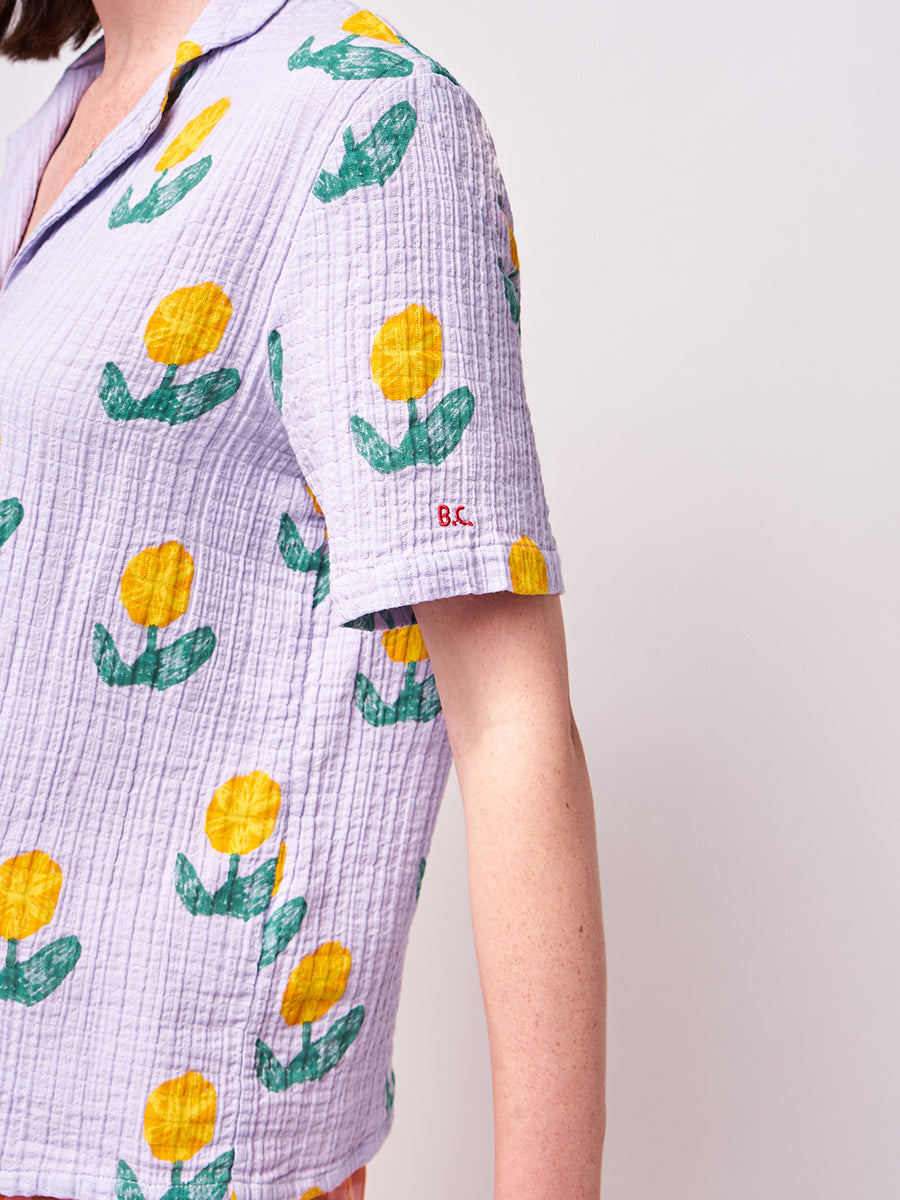 Wallflowers all over short sleeve shirt