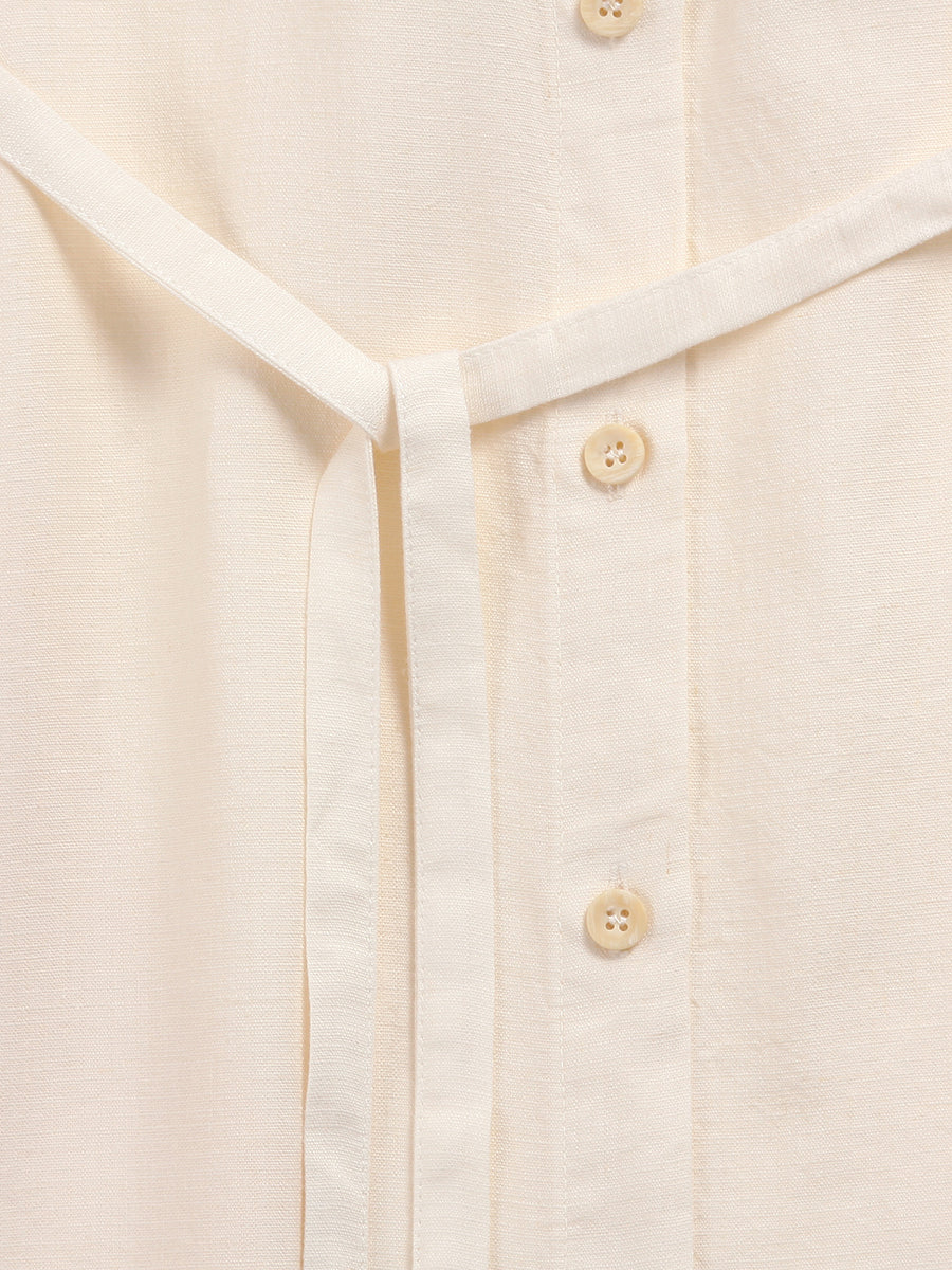 Brushstrokes sleeveless shirt dress