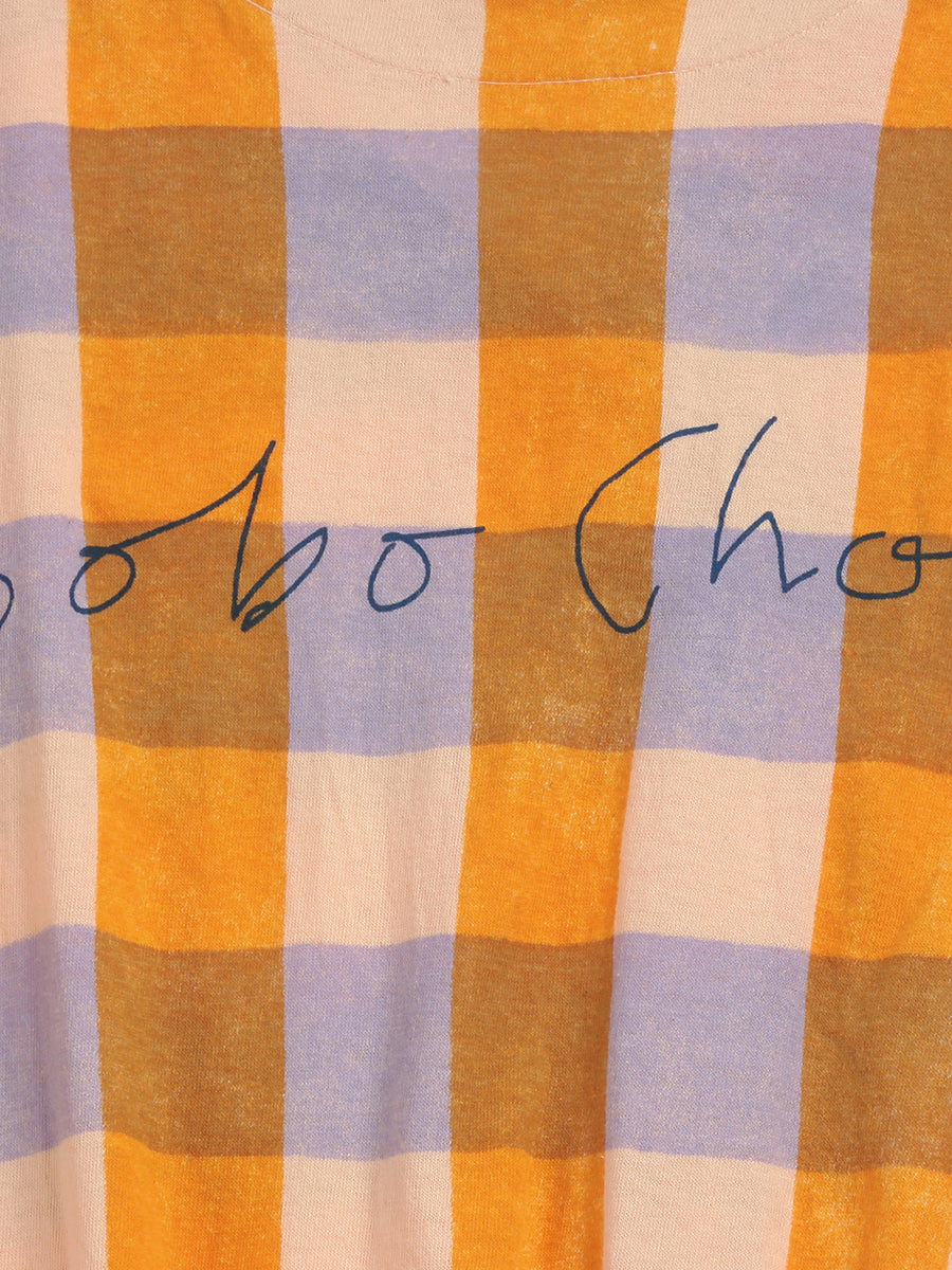 Checked jersey dress