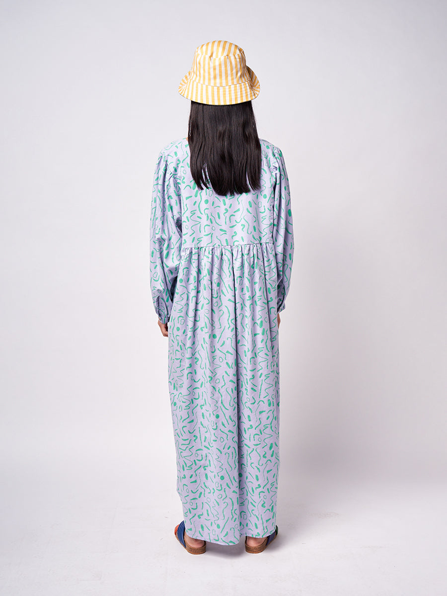 Serpentine v-neck long dress