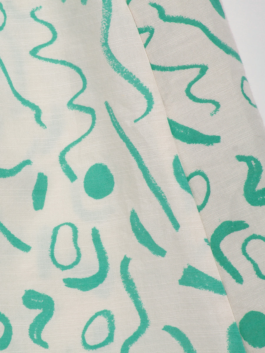 Serpentine printed buttoned skirt