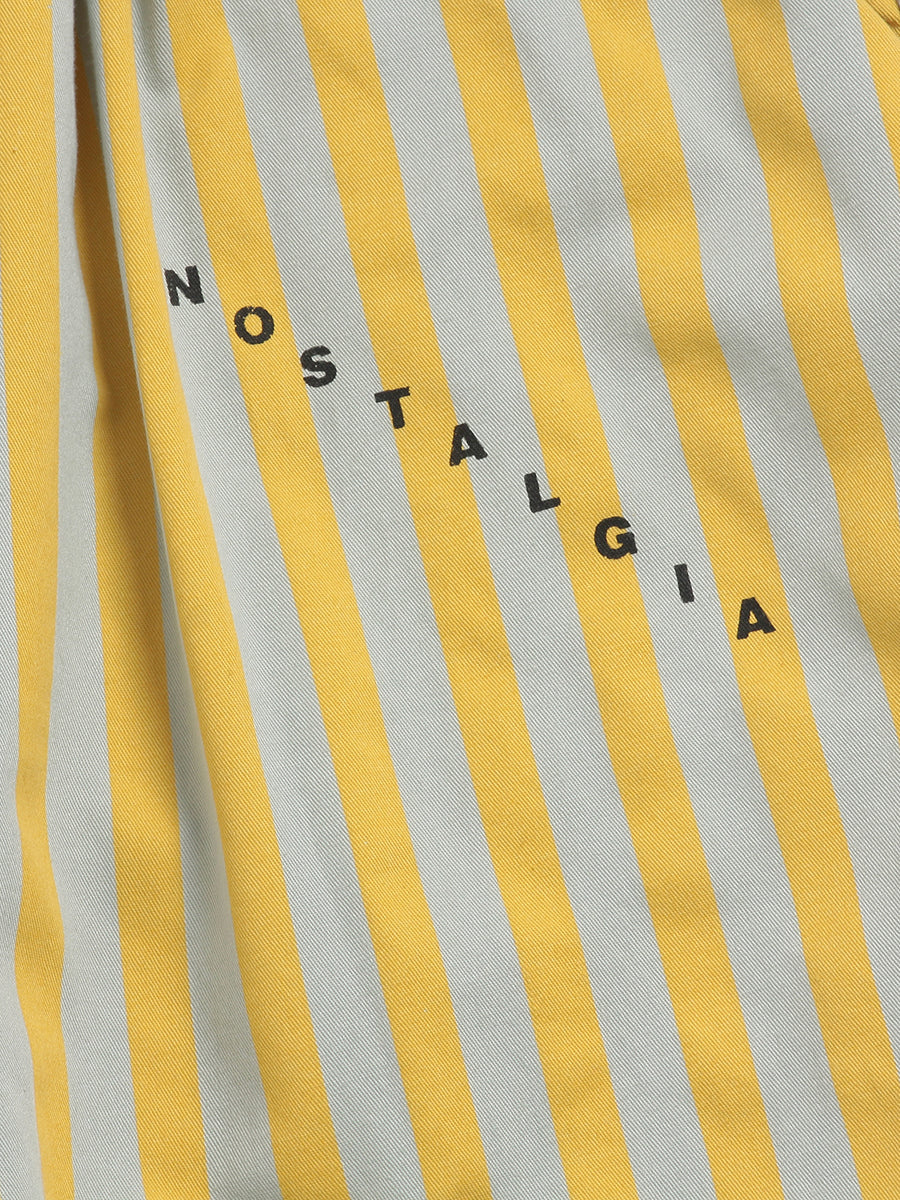 Striped pleated trousers