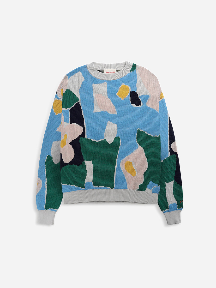 Floral all over jacquard jumper