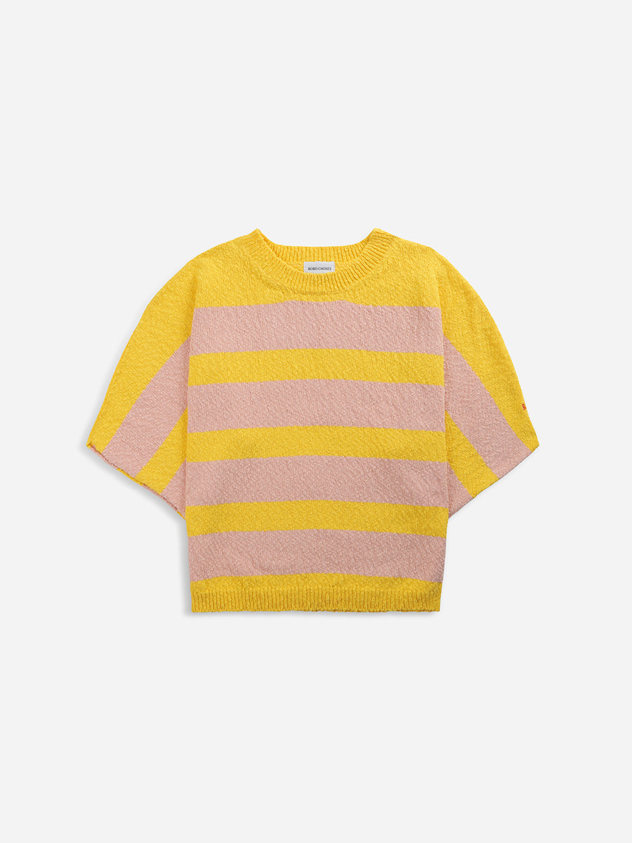 Striped tape yarn jumper
