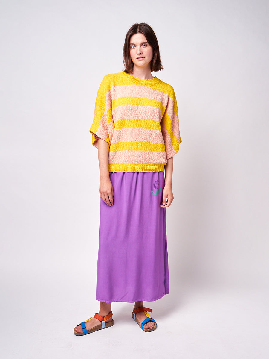 Striped tape yarn jumper