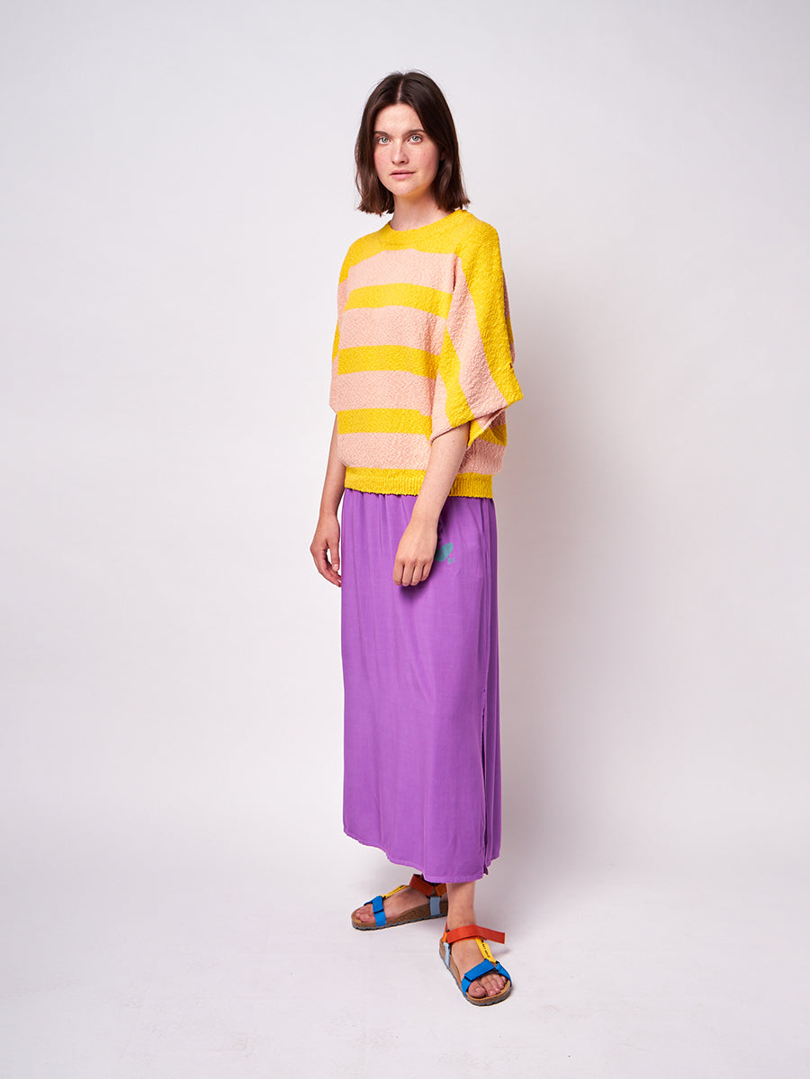 Striped tape yarn jumper