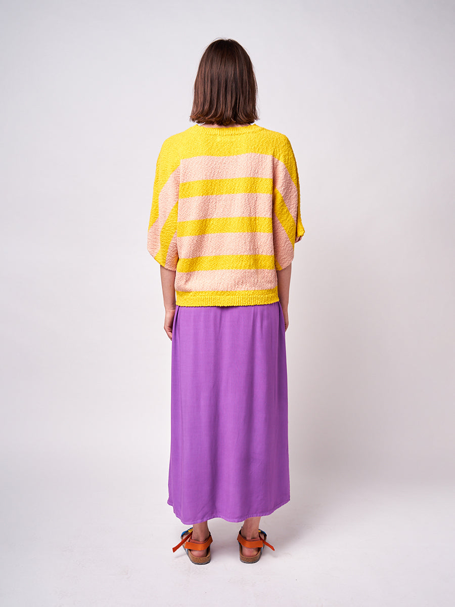 Striped tape yarn jumper