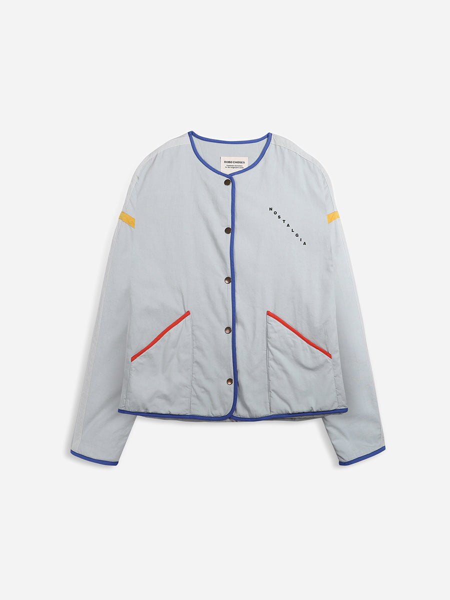 Color block quilted oversized jacket