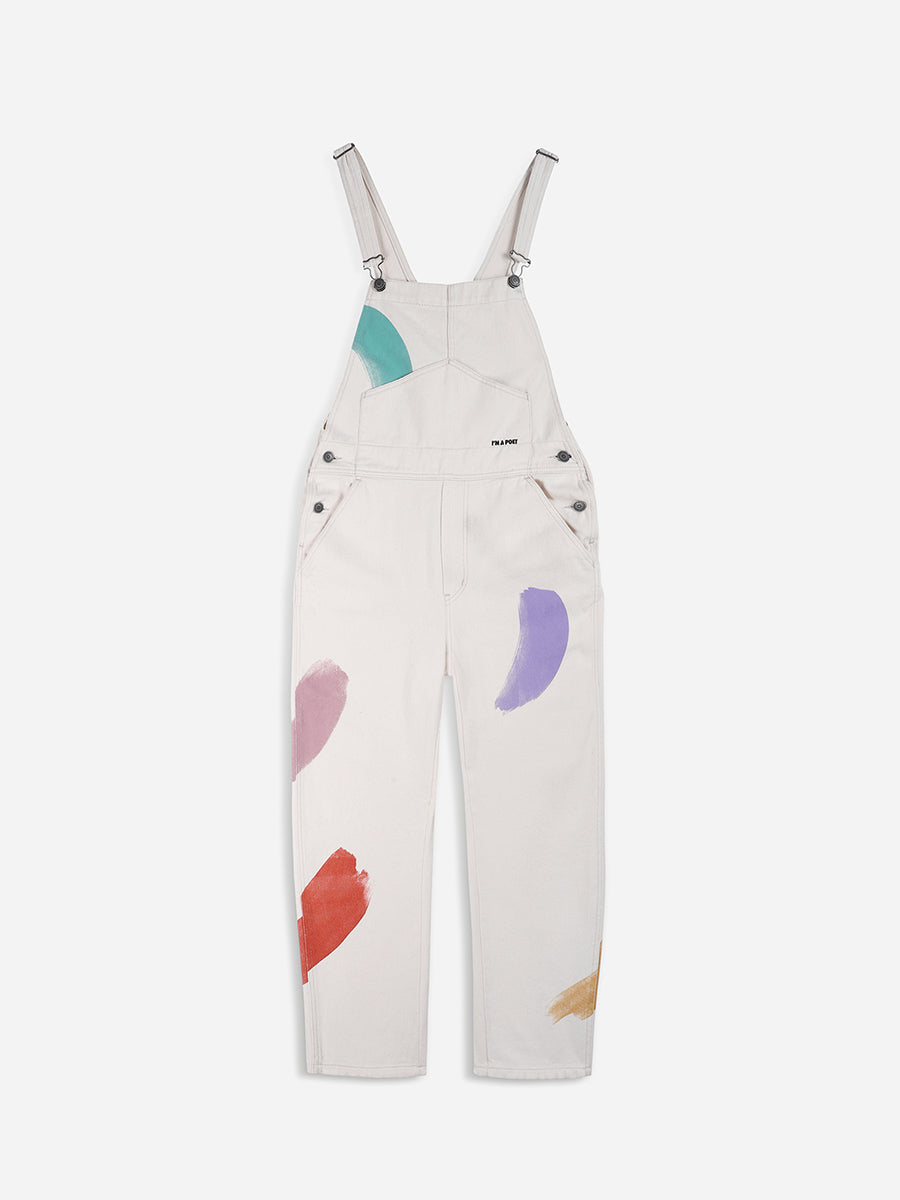 Brushstrokes cotton dungaree