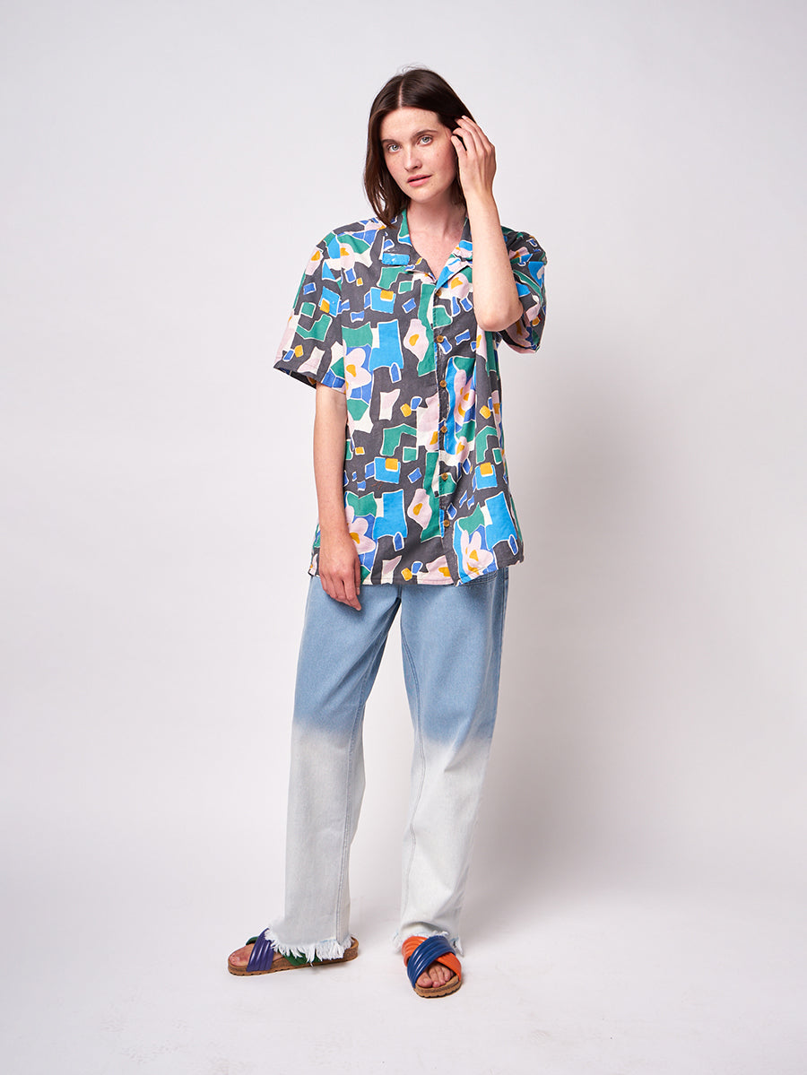 Floral print short sleeve shirt