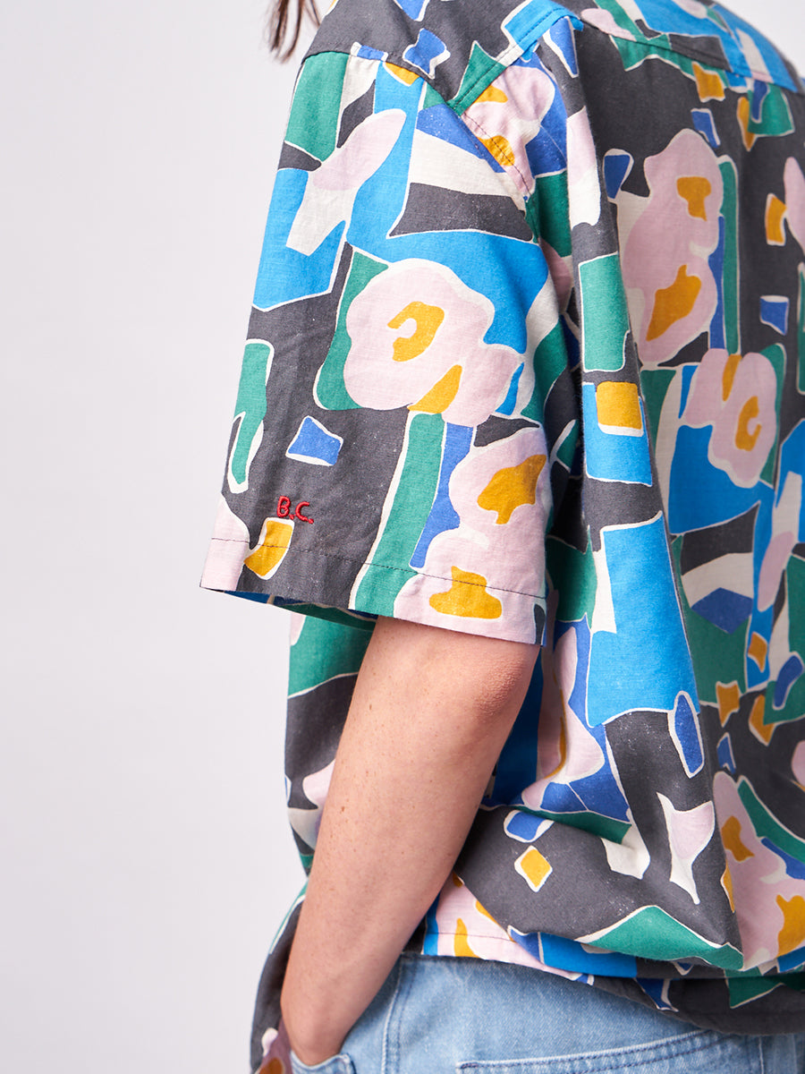 Floral print short sleeve shirt