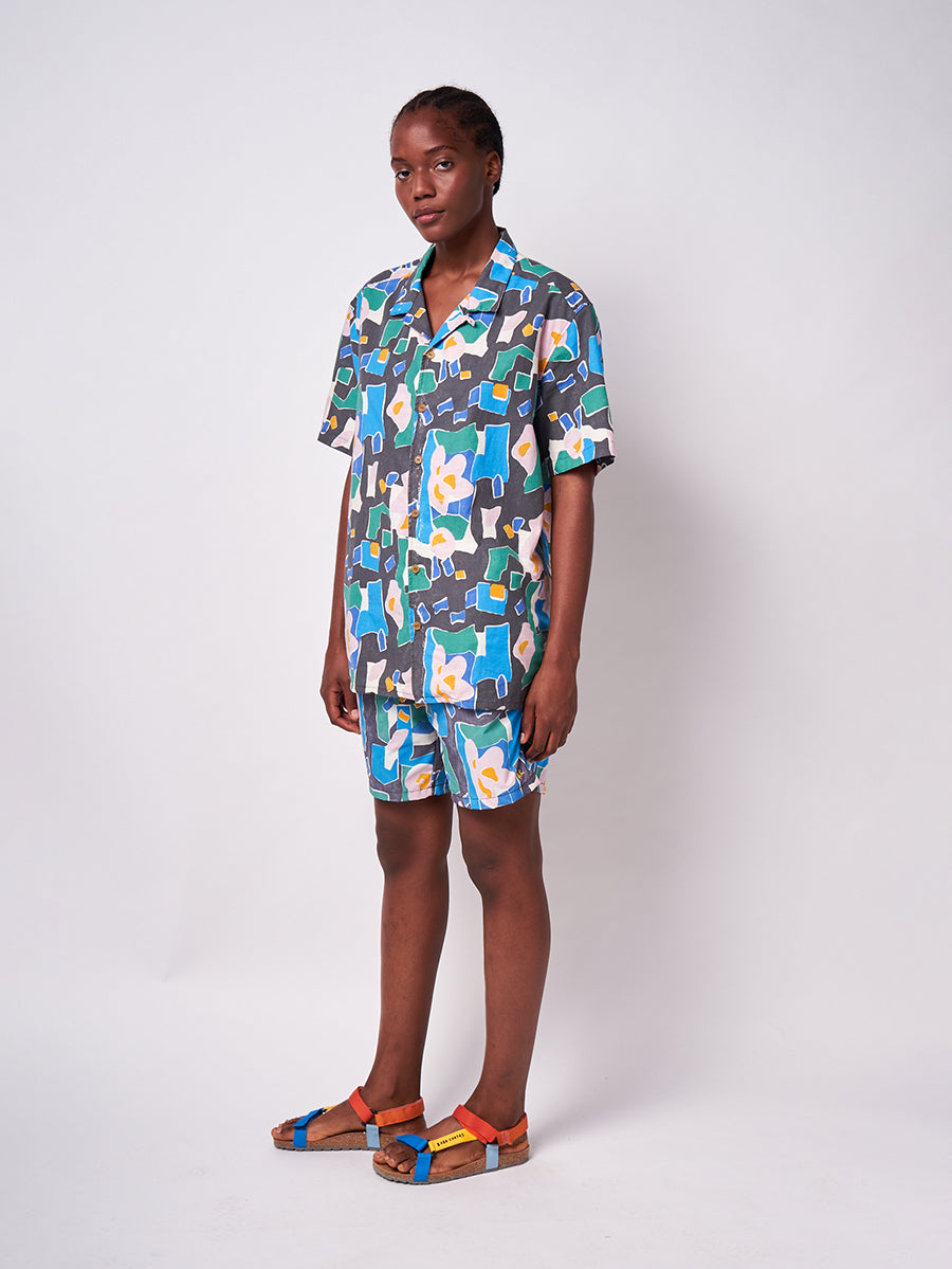 Floral print short sleeve shirt