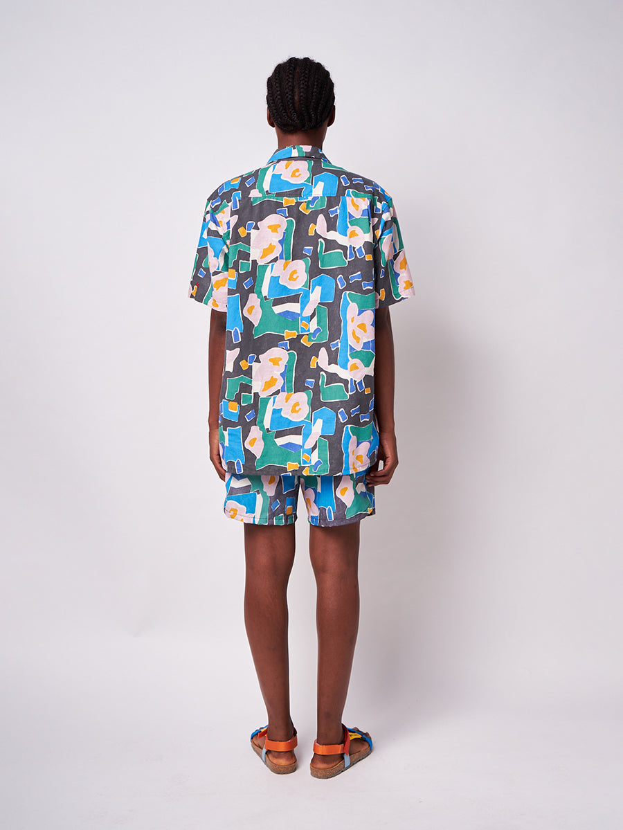 Floral print short sleeve shirt