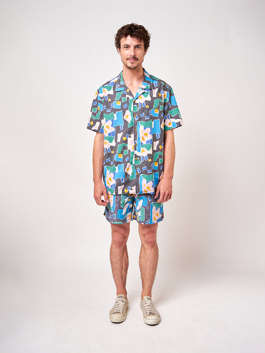 Floral print short sleeve shirt